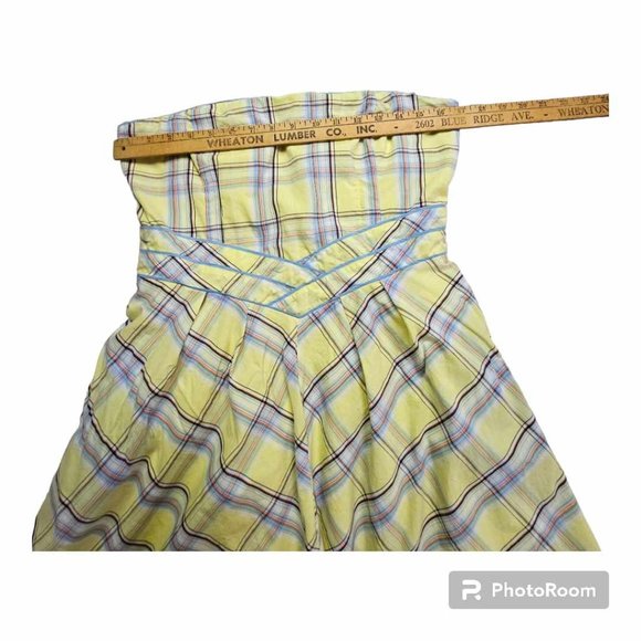Maeve Yellow Plaid Dress Size 12 - Picture 10 of 10